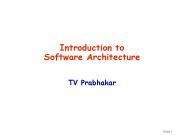 Introduction to Software Architecture