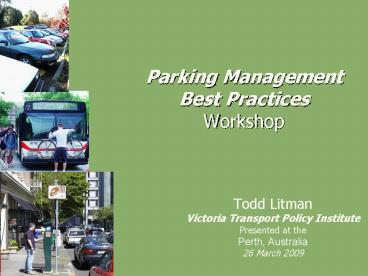 Parking Management Best Practices Workshop