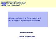 Linkages between the Decent Work and