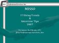 MISSO IT Hiring Trends PowerPoint PPT Presentation