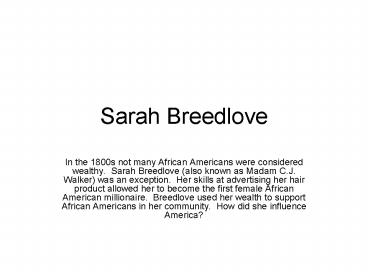 Sarah Breedlove