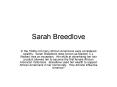 Sarah Breedlove PowerPoint PPT Presentation