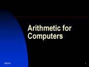 Arithmetic for Computers
