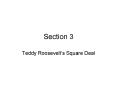 Teddy Roosevelts Square Deal PowerPoint PPT Presentation