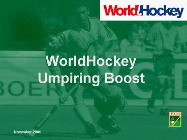 WorldHockey Umpiring Boost