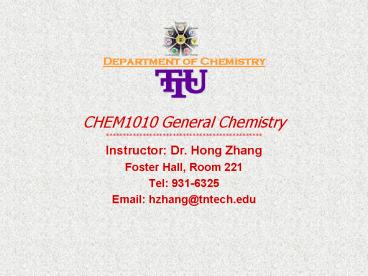 Department of Chemistry