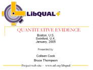 QUANTITATIVE EVIDENCE