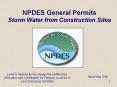 NPDES General Permits Storm Water from Construction Sites PowerPoint PPT Presentation