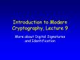 Introduction to Modern Cryptography, Lecture 9 PowerPoint PPT Presentation