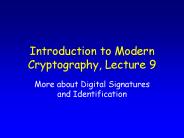 Introduction to Modern Cryptography, Lecture 9