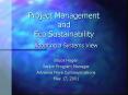 Project Management and Eco Sustainability PowerPoint PPT Presentation