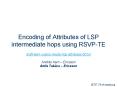 Encoding of Attributes of LSP intermediate hops using RSVPTE PowerPoint PPT Presentation