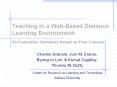 Teaching in a WebBased Distance Learning Environment: An Evaluation Summary Based on Four Courses PowerPoint PPT Presentation