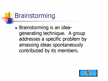 Brainstorming