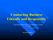 Conducting Business Ethically and Responsibly