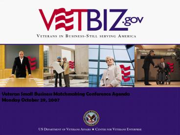 Veteran Small Business Matchmaking Conference Agenda