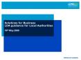 Solutions for Business LDA guidance for Local Authorities PowerPoint PPT Presentation