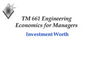 TM 661 Engineering Economics for Managers