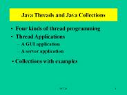 Java Threads and Java Collections