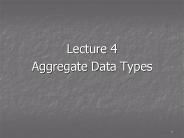 Aggregate Data Types