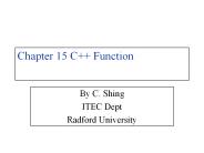 Chapter 15 C   Function