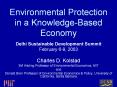 Environmental Protection in a Knowledge-Based Economy PowerPoint PPT Presentation