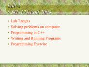 Lab-1 CSIT-121 Fall 2004