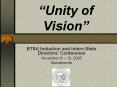 Unity of Vision PowerPoint PPT Presentation