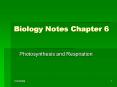 Biology Notes Chapter 6 PowerPoint PPT Presentation