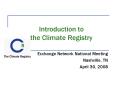Introduction to the Climate Registry PowerPoint PPT Presentation