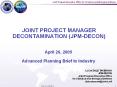 JOINT PROJECT MANAGER DECONTAMINATION (JPM-DECON) PowerPoint PPT Presentation