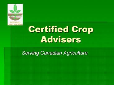 Certified Crop Advisers