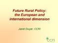 Future Rural Policy: the European and international dimension PowerPoint PPT Presentation