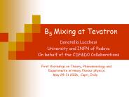 BS Mixing at Tevatron
