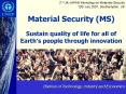 Material Security MS Sustain quality of life for all of Earths people through innovation PowerPoint PPT Presentation