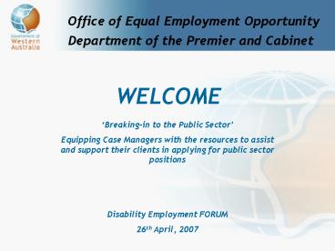 Office of Equal Employment Opportunity