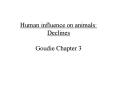 Human influence on animals: Declines Goudie Chapter 3 PowerPoint PPT Presentation