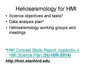 Helioseismology for HMI