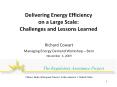 Delivering Energy Efficiency on a Large Scale:  Challenges and Lessons Learned PowerPoint PPT Presentation