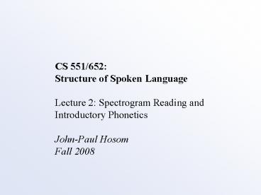 CS 551652: