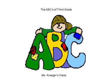 The ABCs of Third Grade