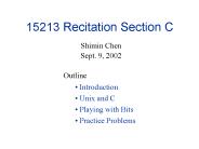 15213 Recitation Section C
