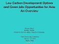 Low Carbon Development Options and Green Jobs Opportunities for Asia: An Overview PowerPoint PPT Presentation
