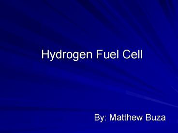 Hydrogen Fuel Cell