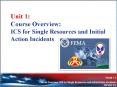Unit 1: Course Overview: ICS for Single Resources and Initial Action Incidents PowerPoint PPT Presentation