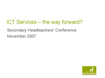 ICT Services the way forward