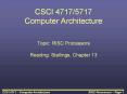 CSCI 4717/5717 Computer Architecture PowerPoint PPT Presentation