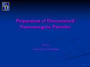 Preparation of Desensitized Nanoenergetic Particles