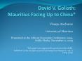 David V. Goliath: Mauritius Facing Up to China* PowerPoint PPT Presentation