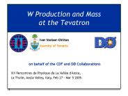 W Production and Mass at the Tevatron